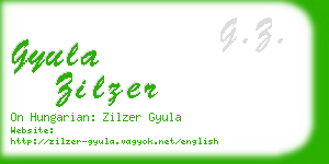 gyula zilzer business card